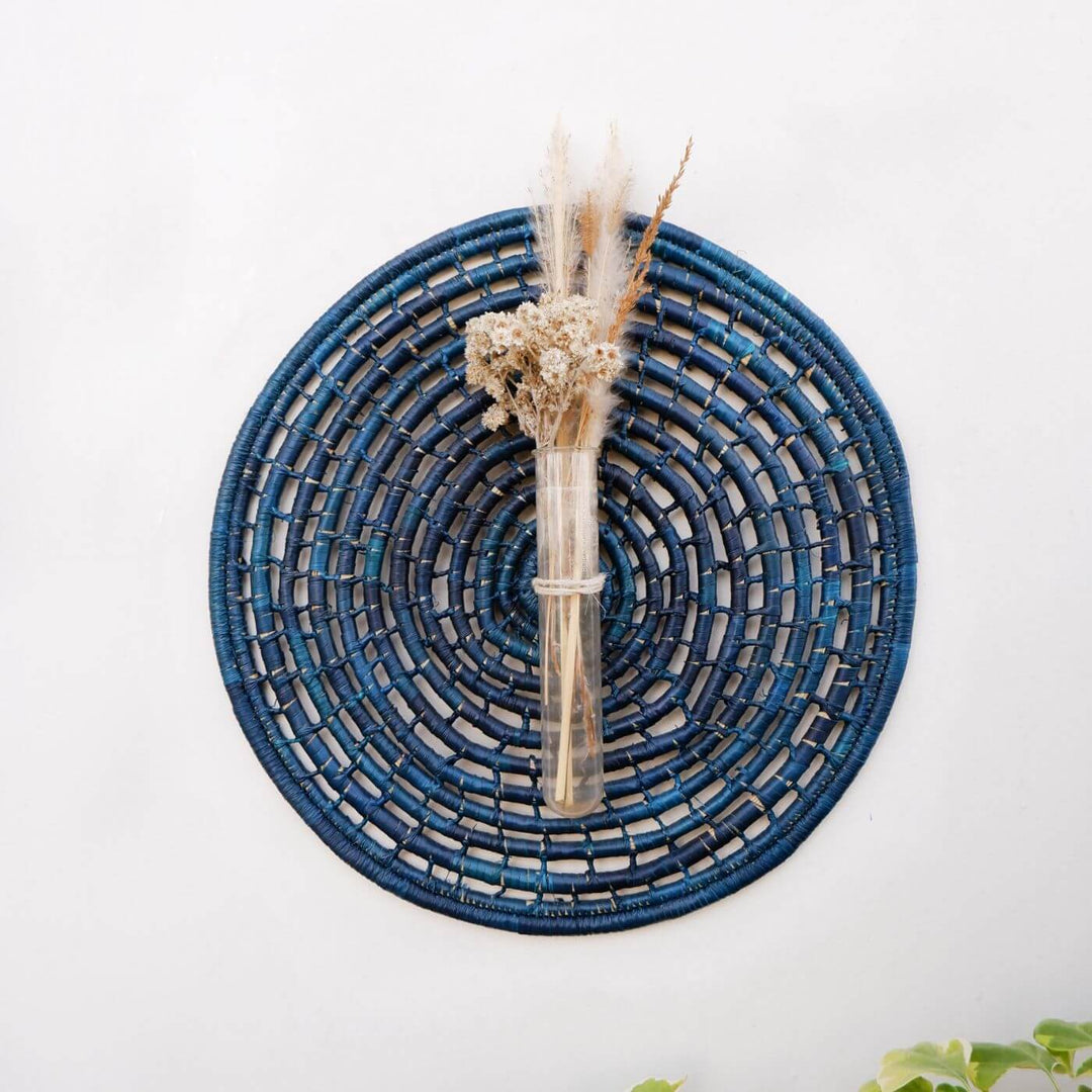 Handcrafted Moonj Grass Spiral Wall Decor