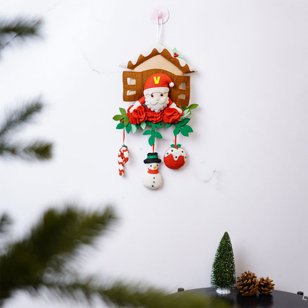 Personalised Felt Santa Christmas Door Hanging