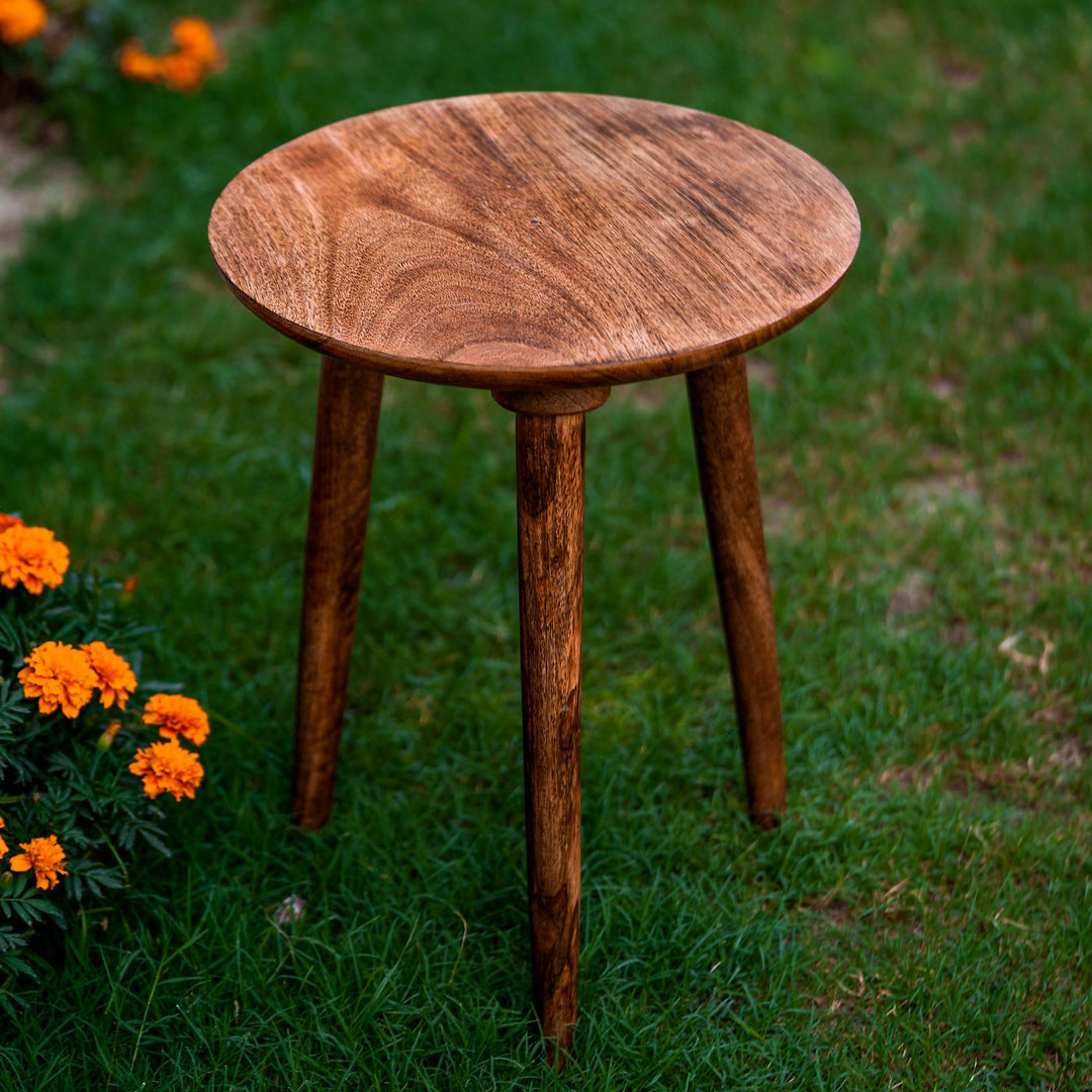 Saral Uttmansh Mango Wood Dismantlable Stool-Cum-Platter