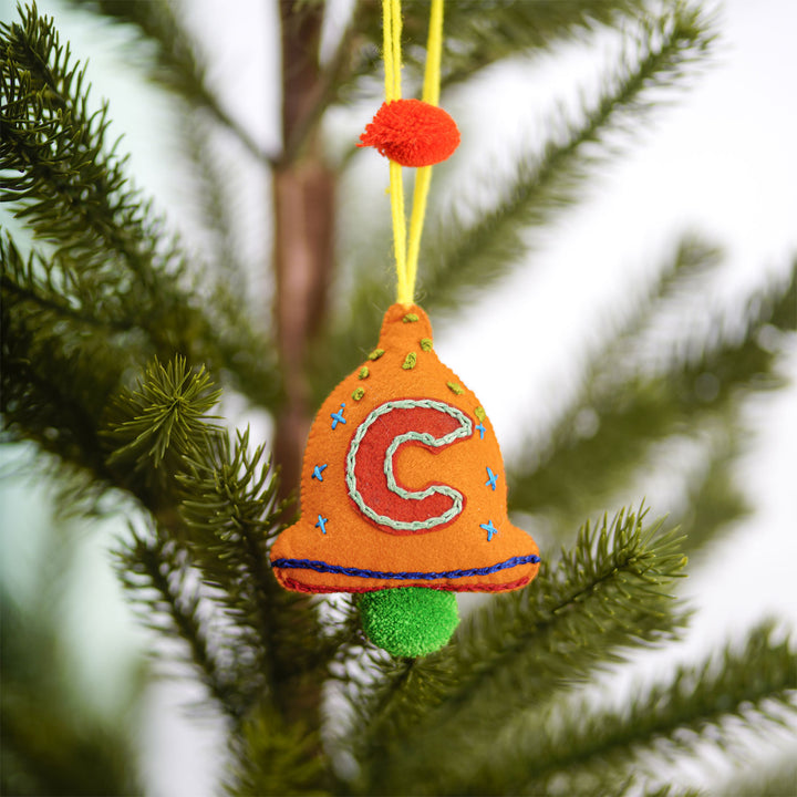 Personalised Hand Embroidered Christmas Ornaments | Set of 3