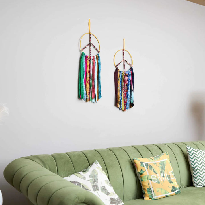 Boho' Style Upcycled Fabric Dreamcatcher