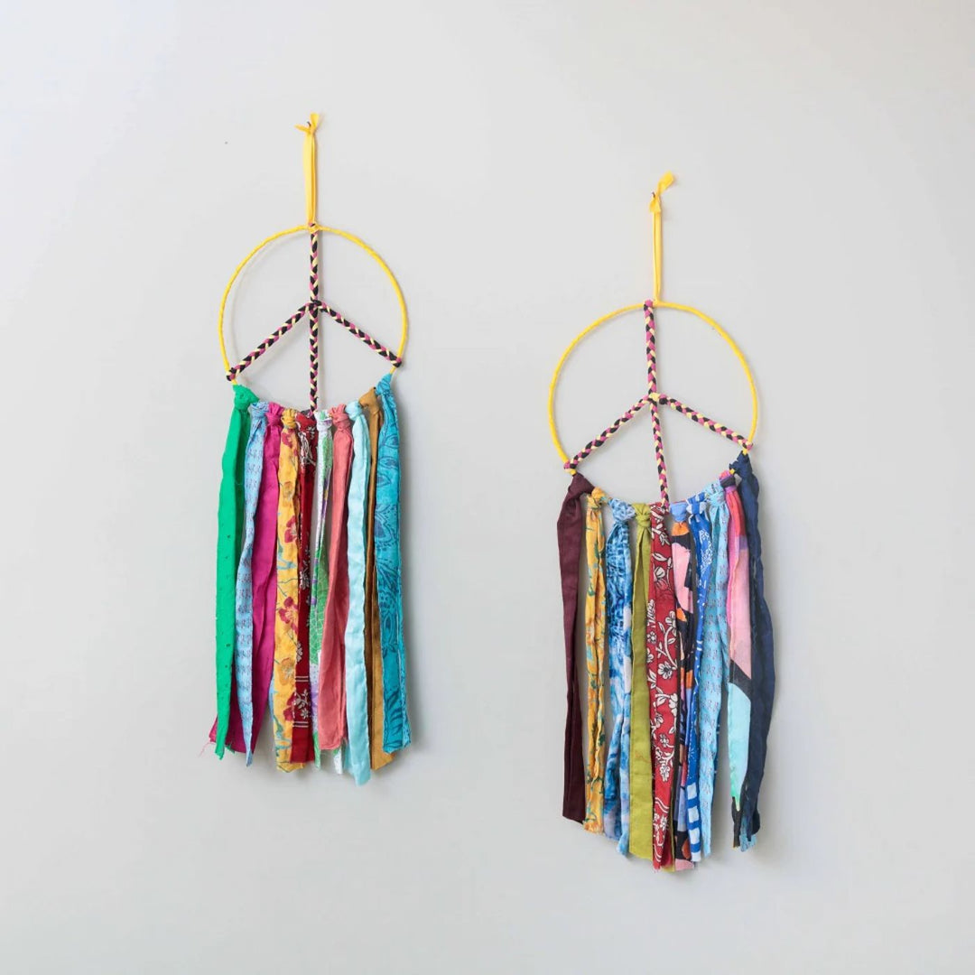 Boho' Style Upcycled Fabric Dreamcatcher