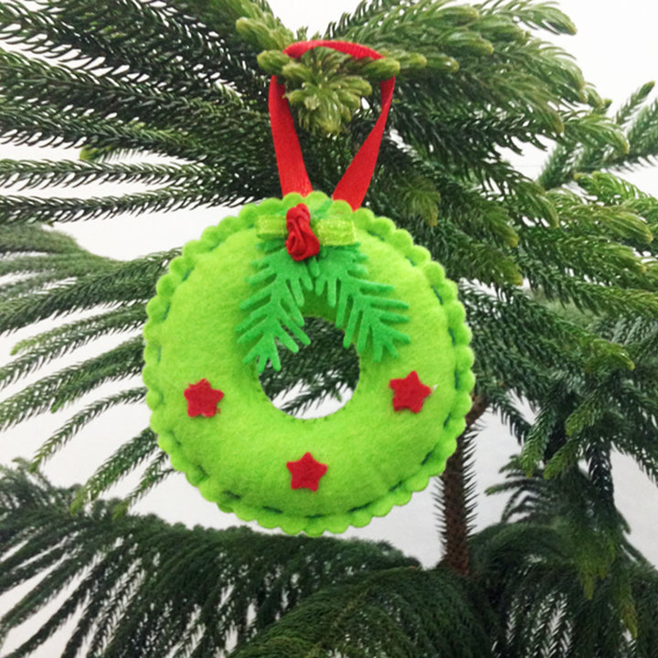 Handcrafted 3D Felt Christmas Ornament | Pack of 5