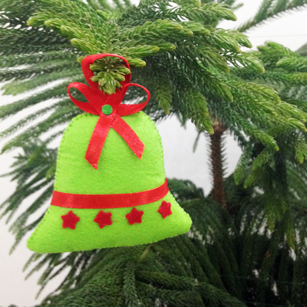 Handcrafted 3D Felt Christmas Ornament | Pack of 5