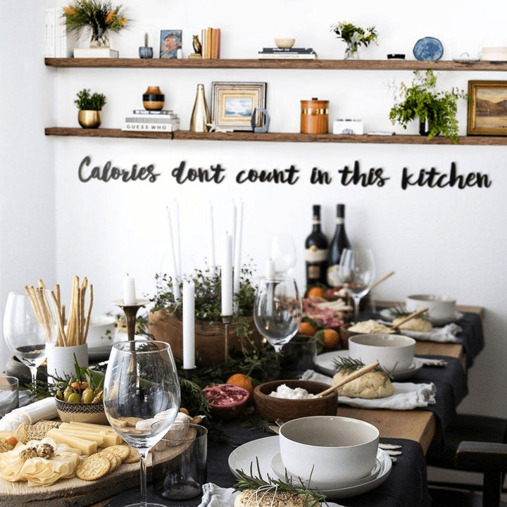 Kitchen Quote Steel Wall Art  | Easy to Install