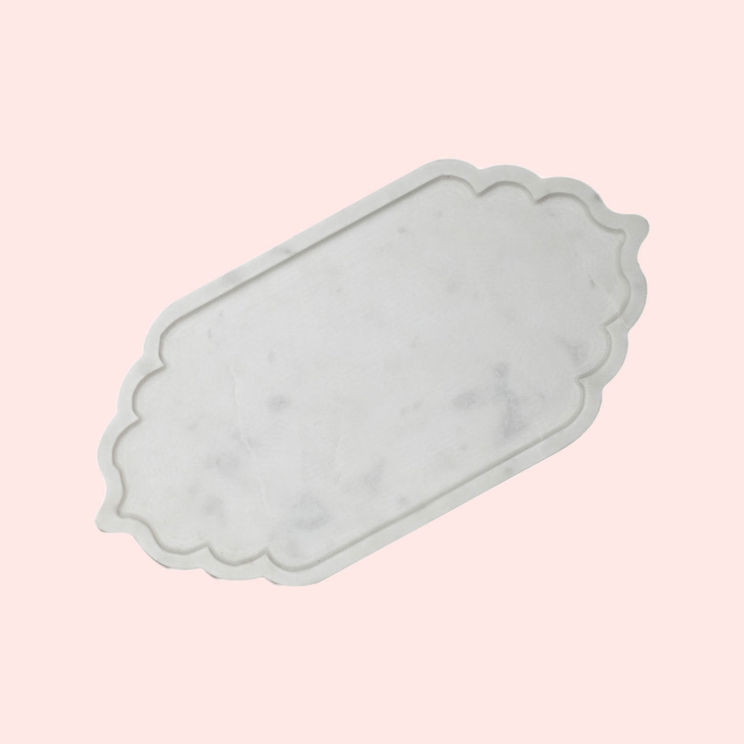 Handcrafted Marble Mugal Tray