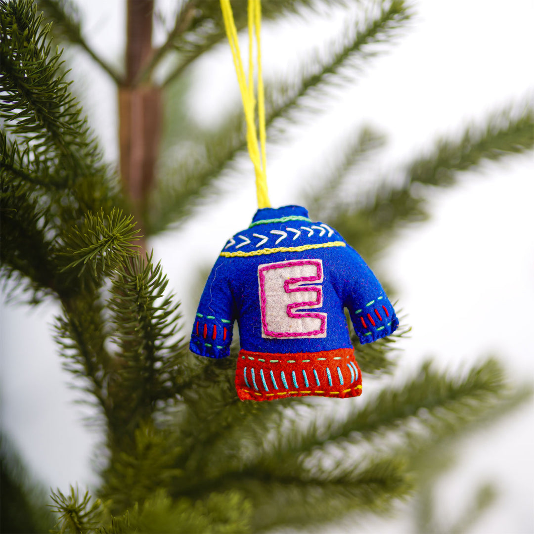 Personalised Hand Embroidered Christmas Ornaments | Set of 5