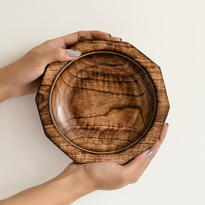 Seasoned Mango Wood Decagon Bowls I Set of 2