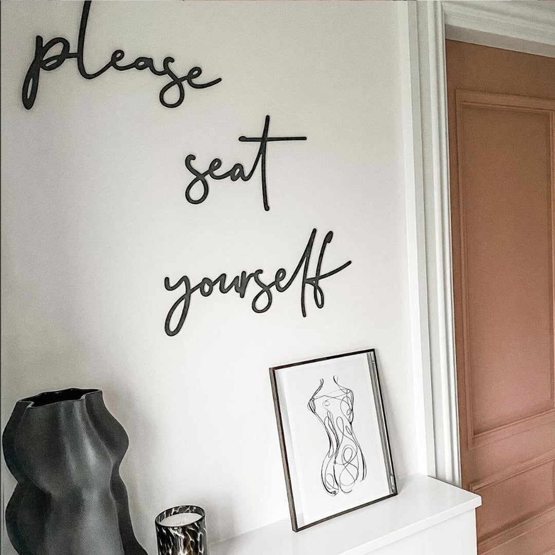 Bathroom Quirky Quote Steel Wall Art | Easy to Install