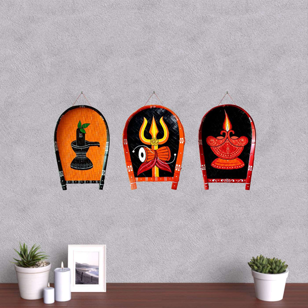 Handpainted Auspicious Bamboo Wall Decor