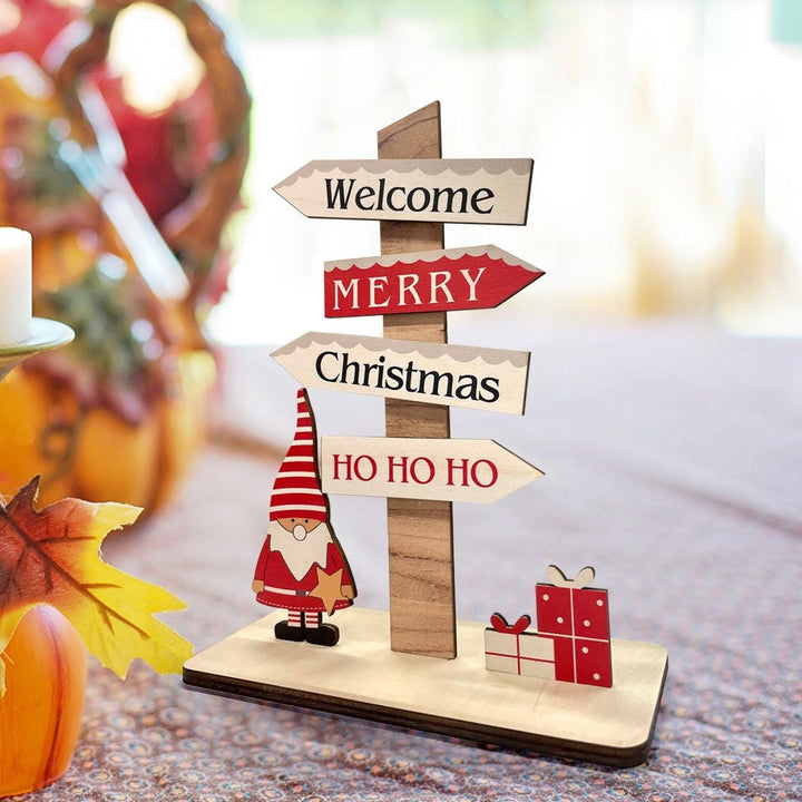 Wooden Christmas 3D Table Decor