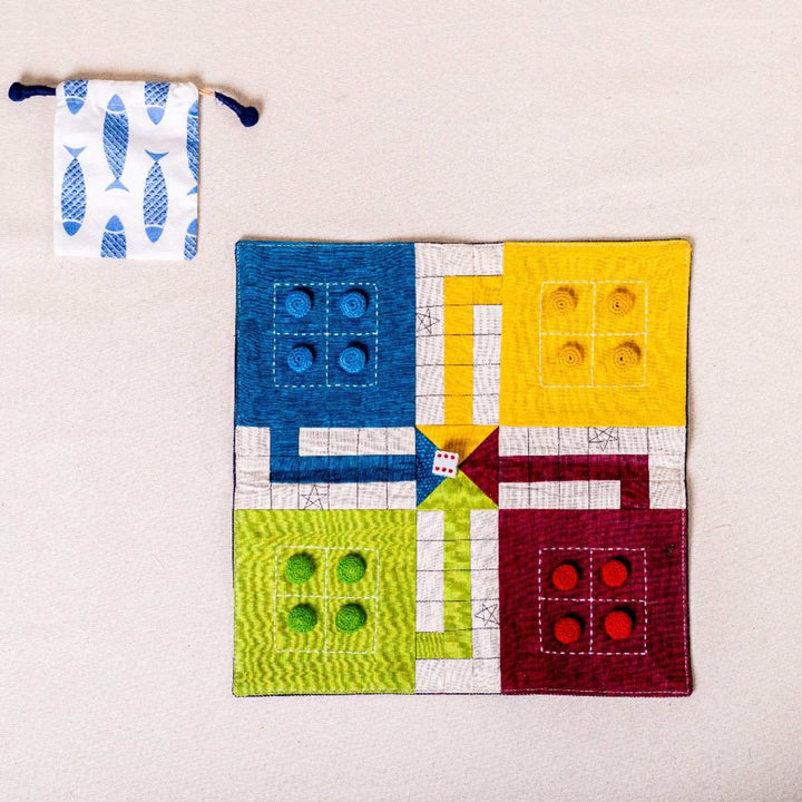 Eco-friendly Cotton Ludo Game Set For Kids