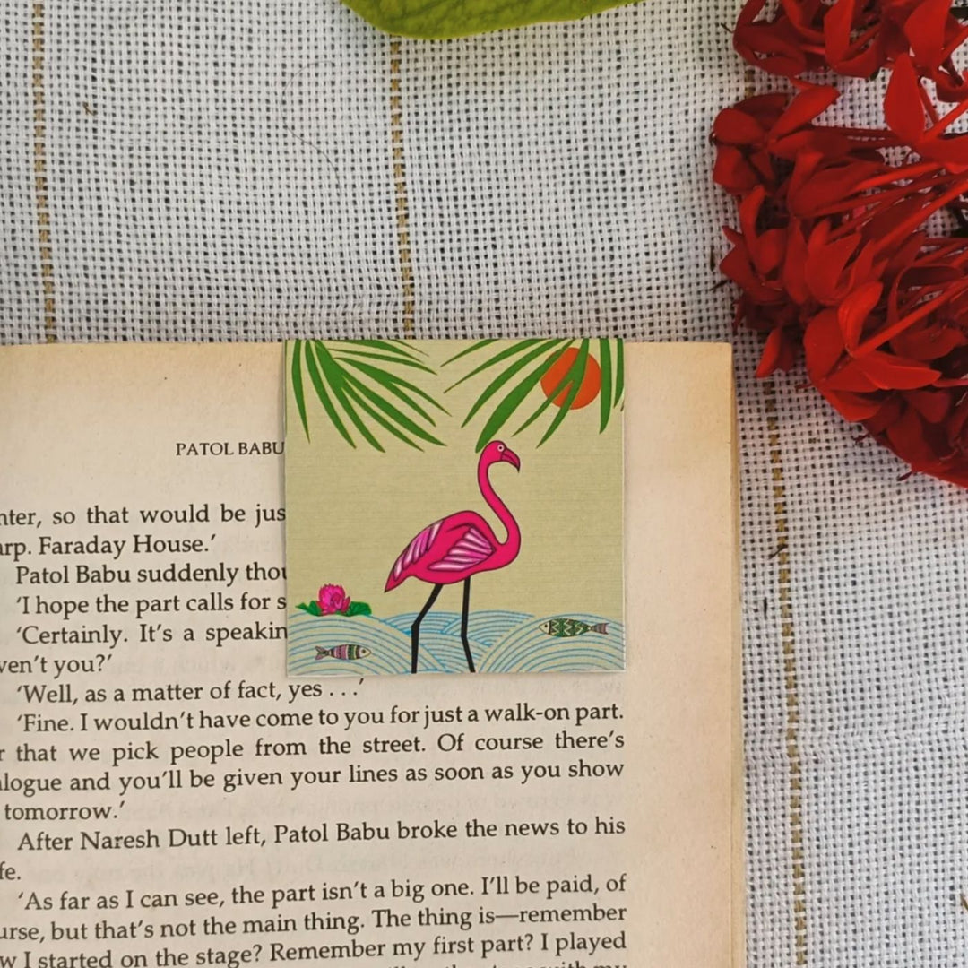 Printed Flamingo Habitat Themed Bookmarks | Set Of 2