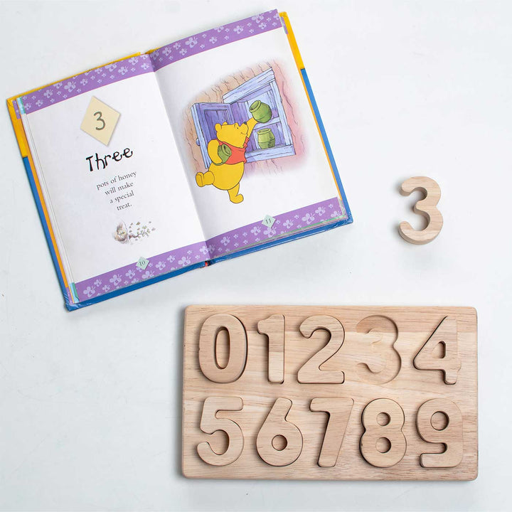 Wooden 0-9 Math Number Puzzle For Kids