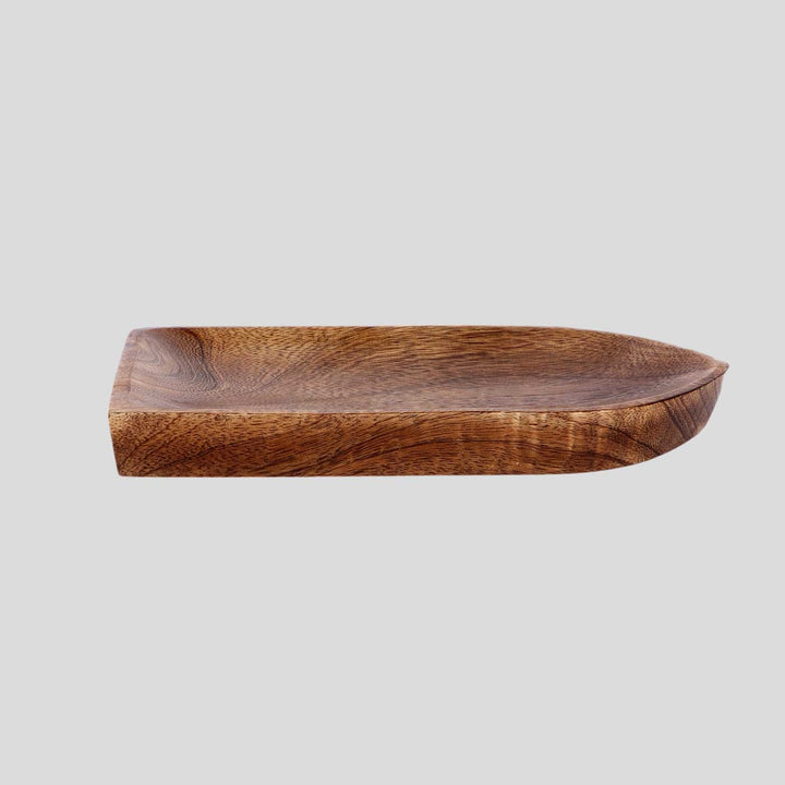 Handmade Boat Shaped Mangowood Snacks Platters | Set Of 9