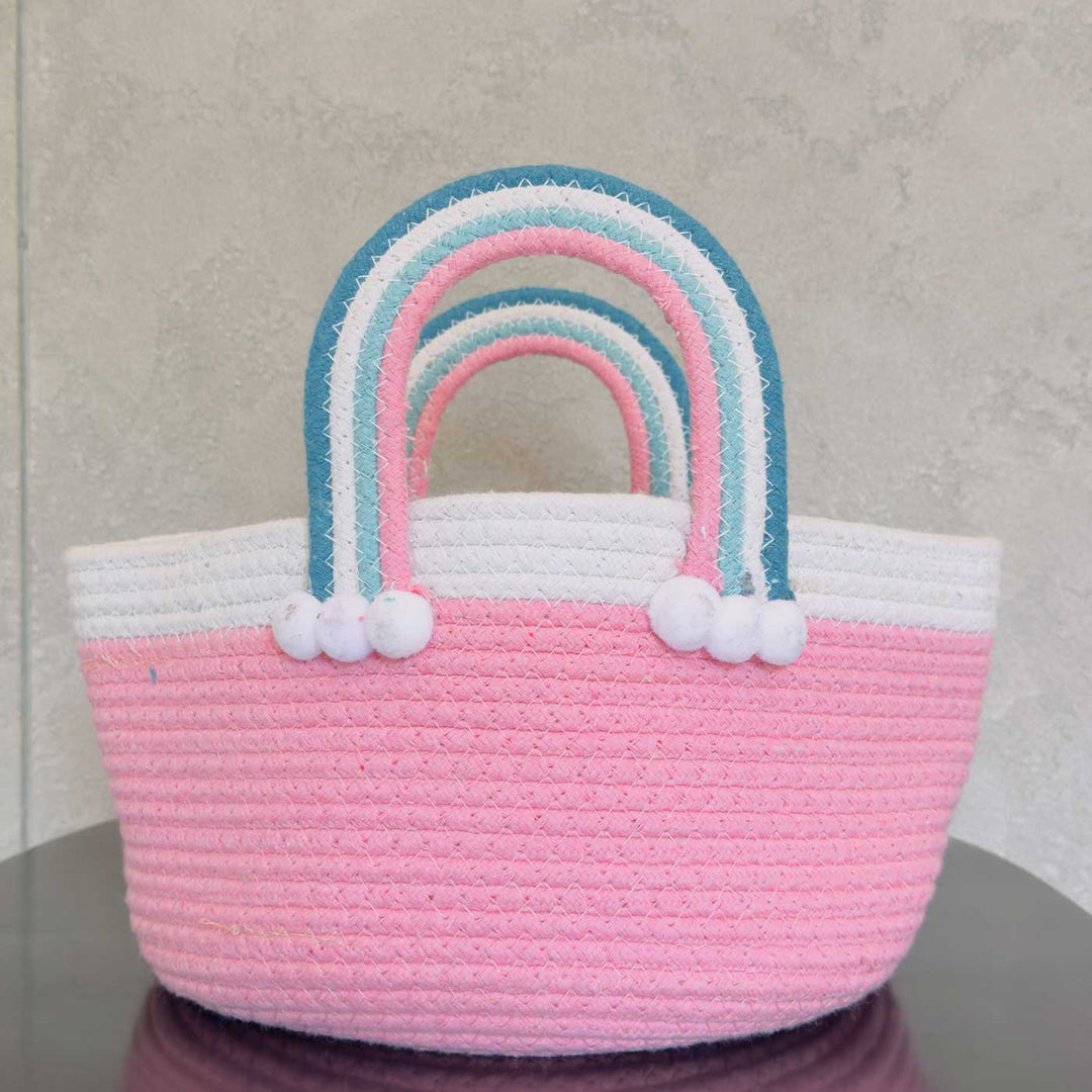 Personalized Handmade Rainbow Basket For Kids