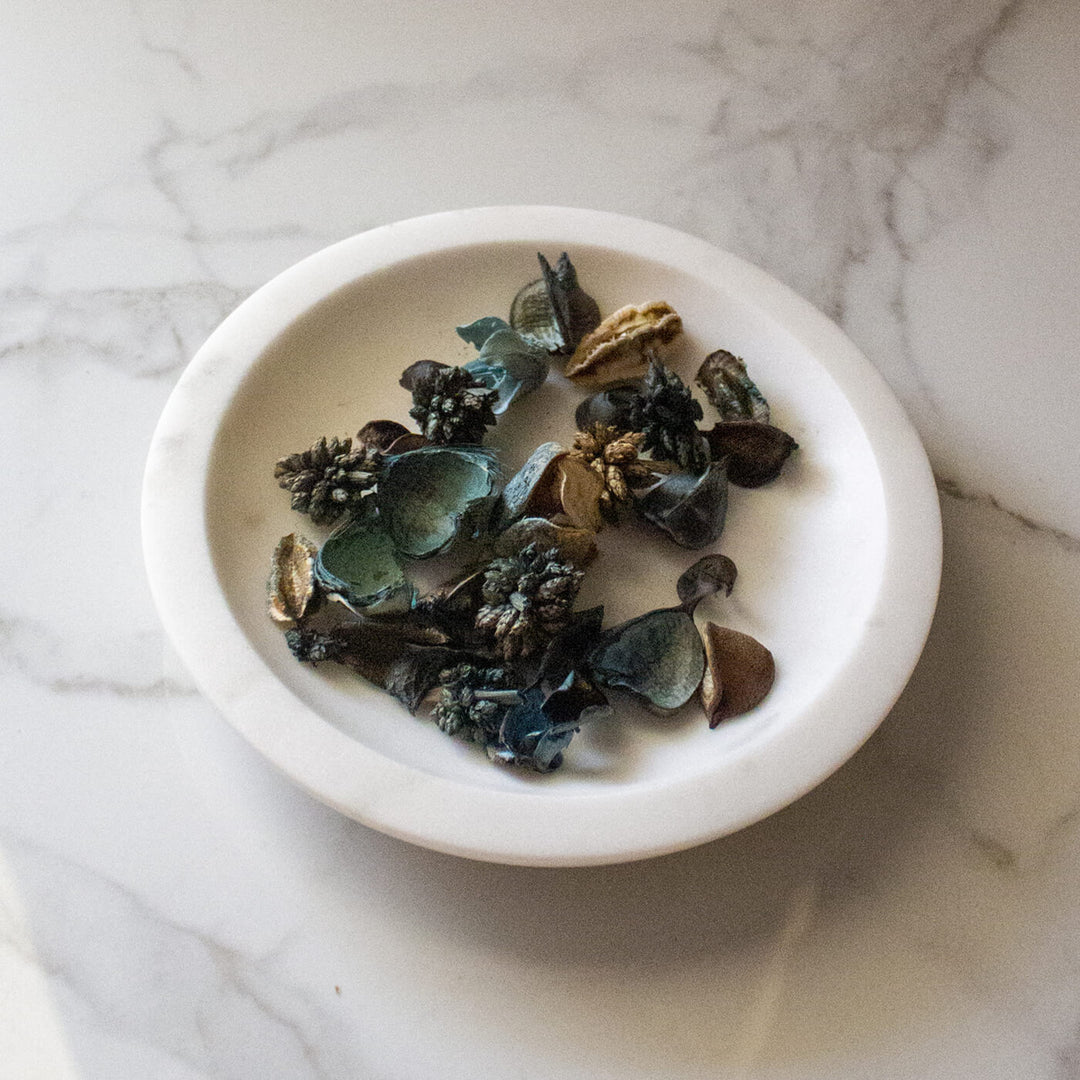 Indian Marble White Potpourri Plate