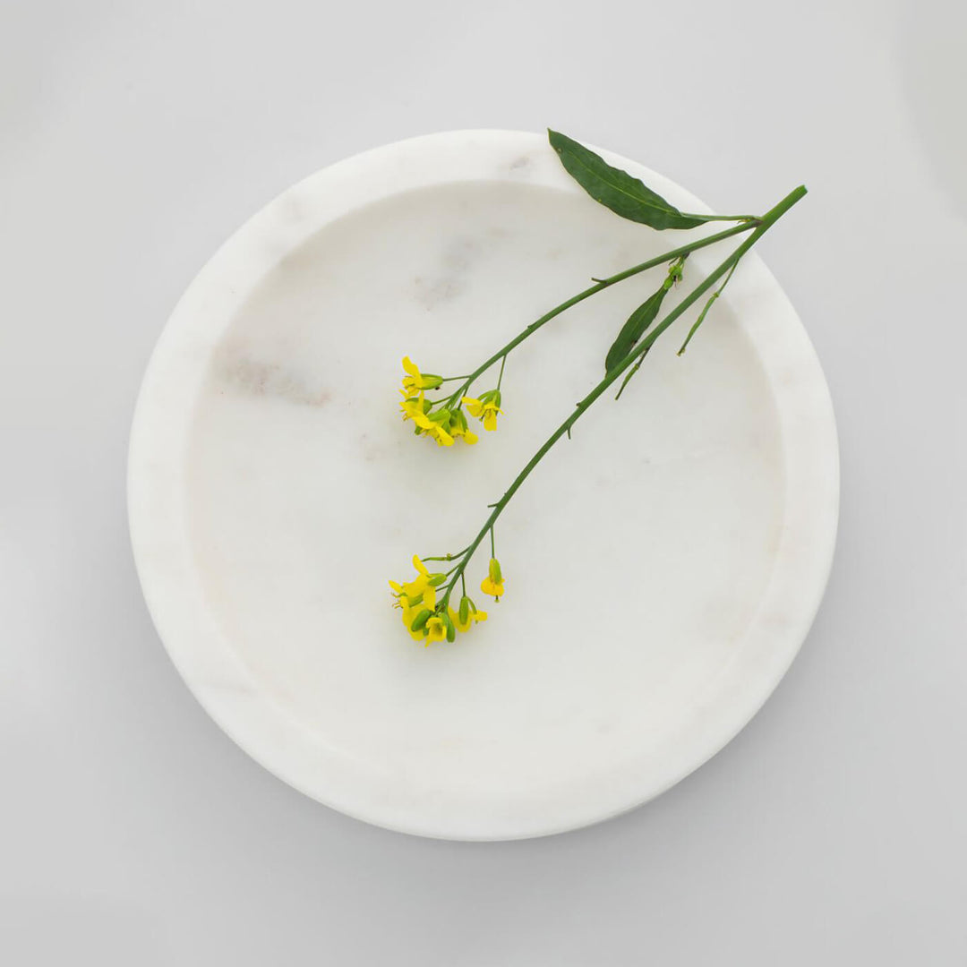 Indian Marble White Potpourri Plate