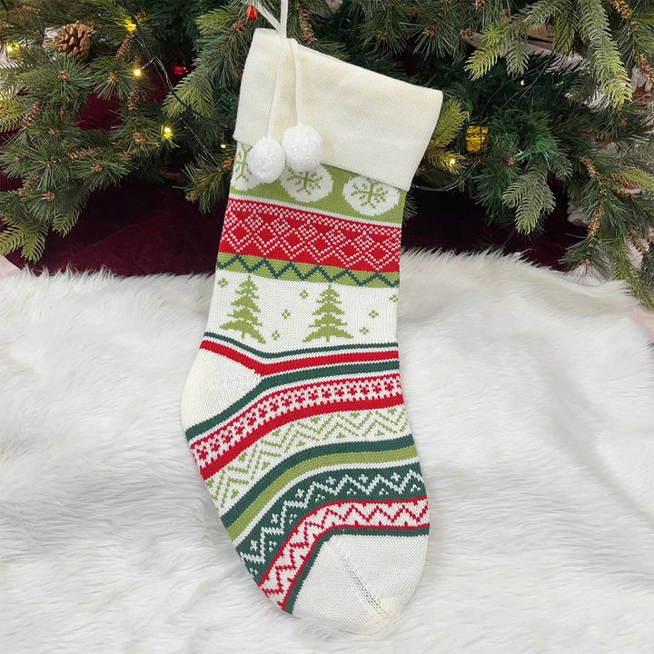 Personalized Handwoven Knitted Woolen Stockings For Christmas Decoration