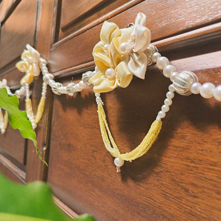 Handmade Pearl Blossom Elegant Toran