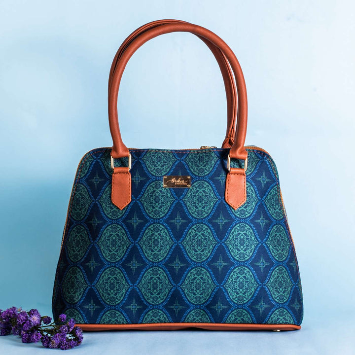 Regal Damask Vegan Leather Handbag