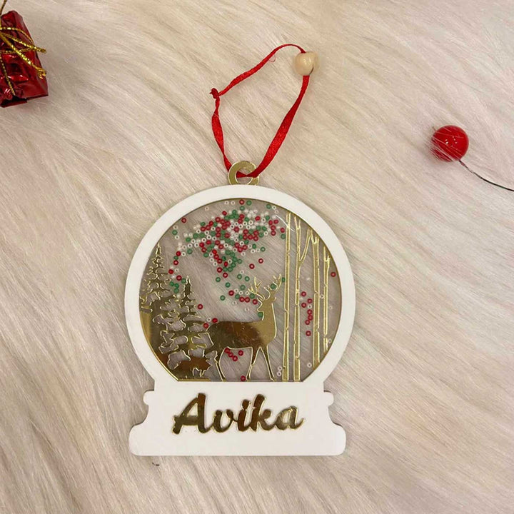 Personalized Shaker Acrylic Ornaments For Christmas Tree Decoration