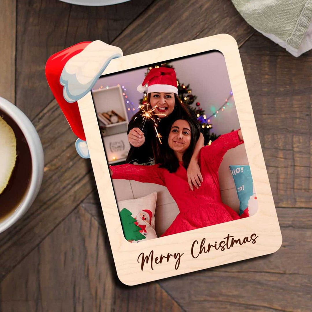 Photo Personalized Merry Christmas Fridge Magnet | Secret Santa Gift Ideas