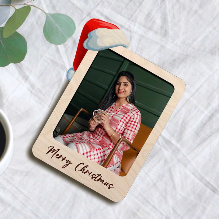 Photo Personalized Merry Christmas Fridge Magnet | Secret Santa Gift Ideas