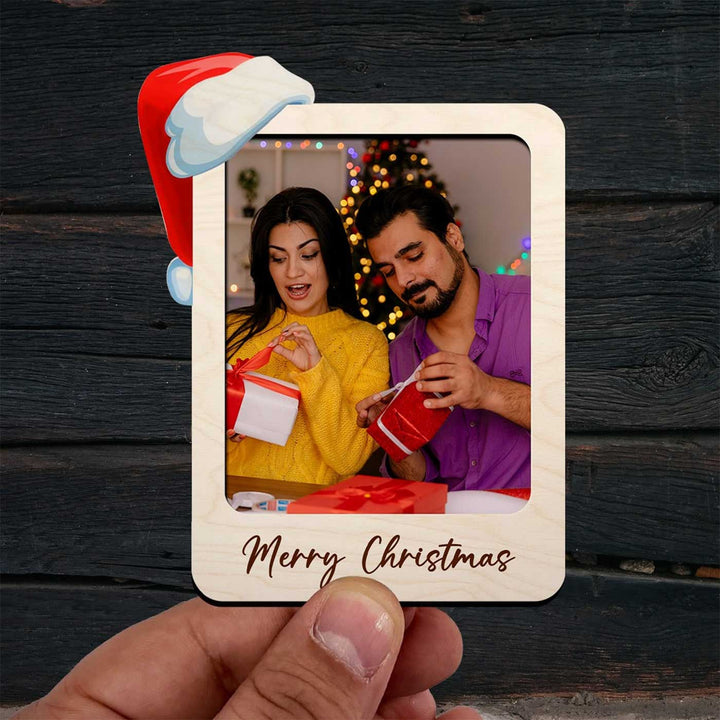 Photo Personalized Merry Christmas Fridge Magnet | Secret Santa Gift Ideas