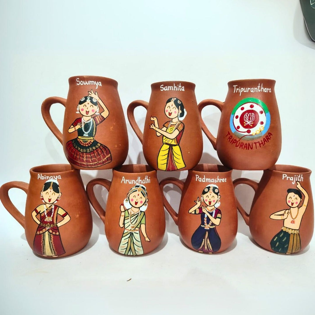 Personalised Terracotta Mugs with Photo Based Caricatures