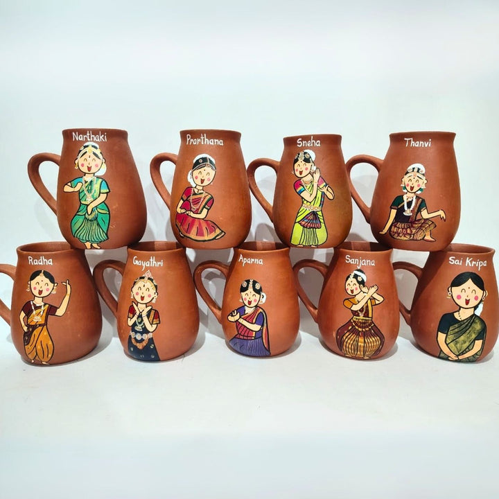 Personalised Terracotta Mugs with Photo Based Caricatures