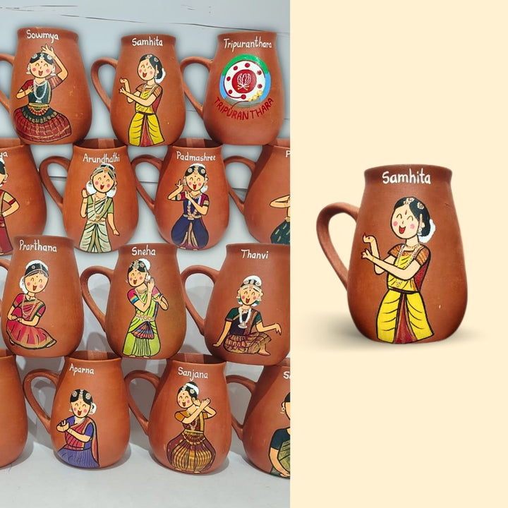 Personalised Terracotta Mugs with Photo Based Caricatures