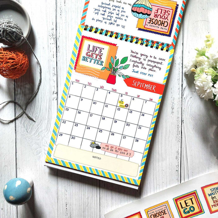 Notes to Self 2025 Spiral Calendar With Holidays | 10+ Freebies Included