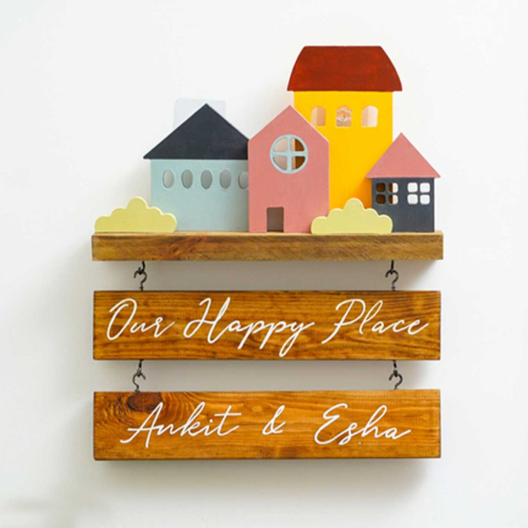 Personalized Miniature Cottage Wooden Name Plate