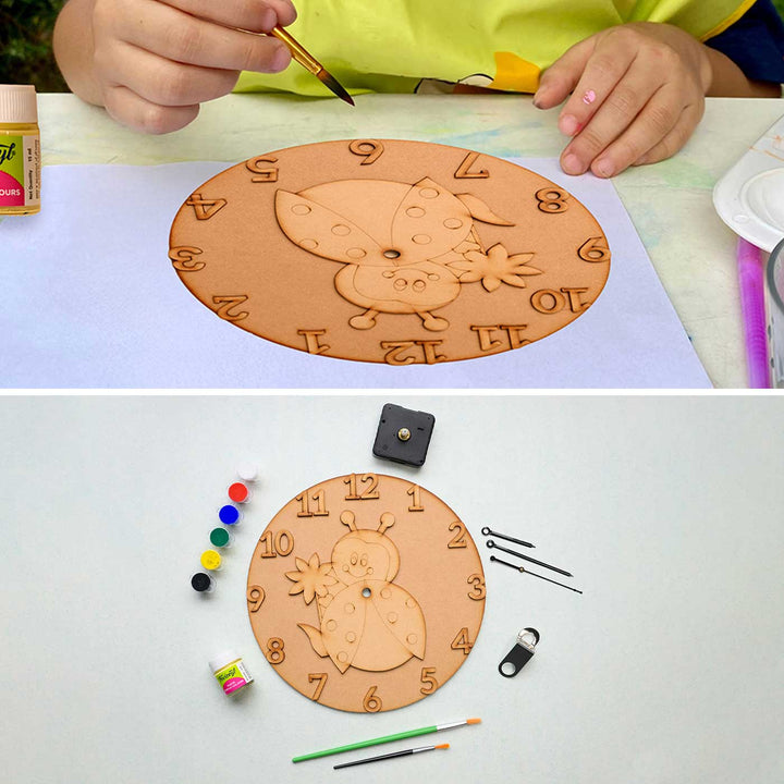 Handmade Ladybug Clock Painting DIY Kit | Set of 6