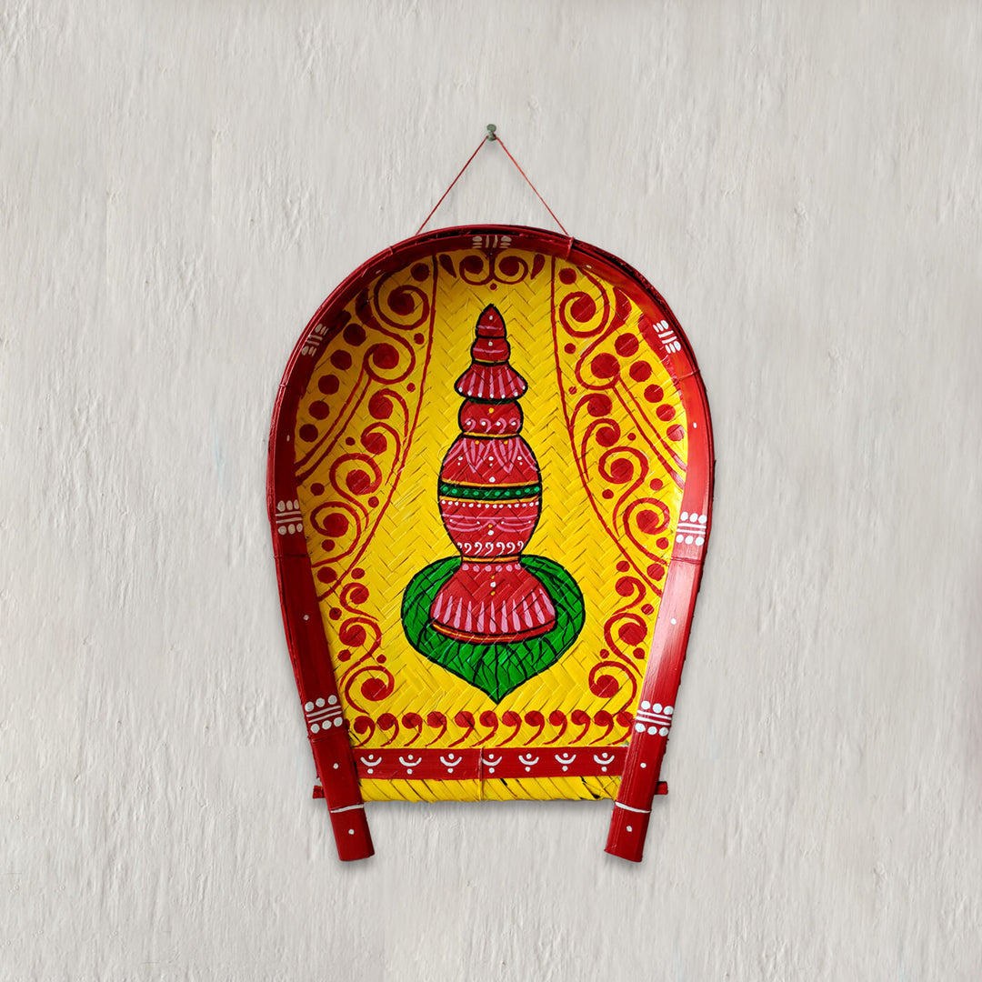 Handpainted Bengali Wedding Themed Bamboo Wall Decor