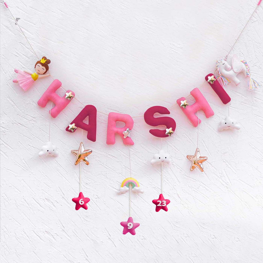 Handcrafted Personalized Themed Bunting For Kids - Unicorn