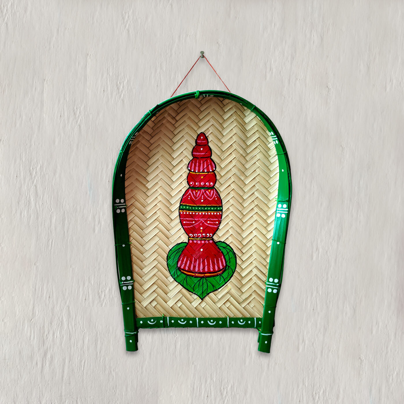 Buy Handpainted Bengali Wedding Themed Bamboo Wall Decor Online On Zwende