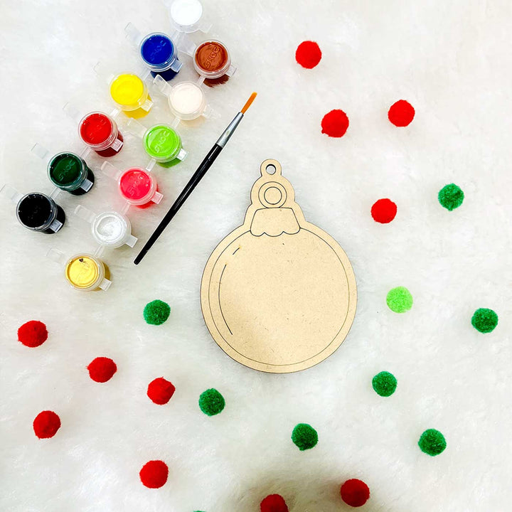 Ready To Paint Christmas Ornaments Diy Kit For Christmas Tree Decoration | Set Of 9