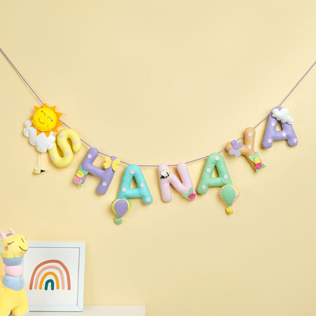 Handmade Personalized Felt Kids Bunting - Hot Air Balloon