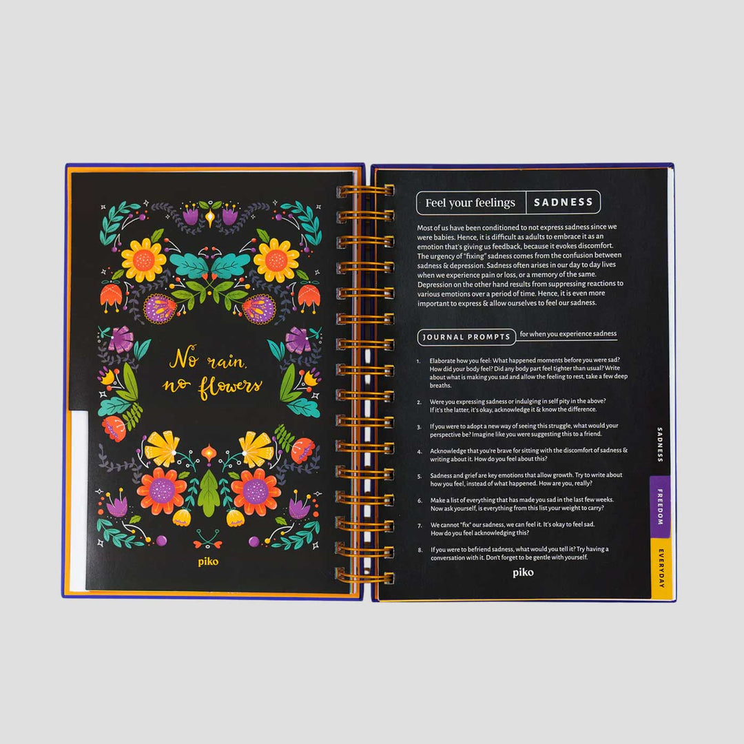 Self Exploration "Full Spectrum" Spiralbound Guided Journal With Free Postcards & Stickers | 240 Pages