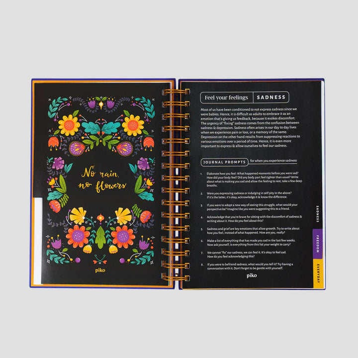 Self Exploration "Full Spectrum" Spiralbound Guided Journal With Free Postcards & Stickers | 240 Pages