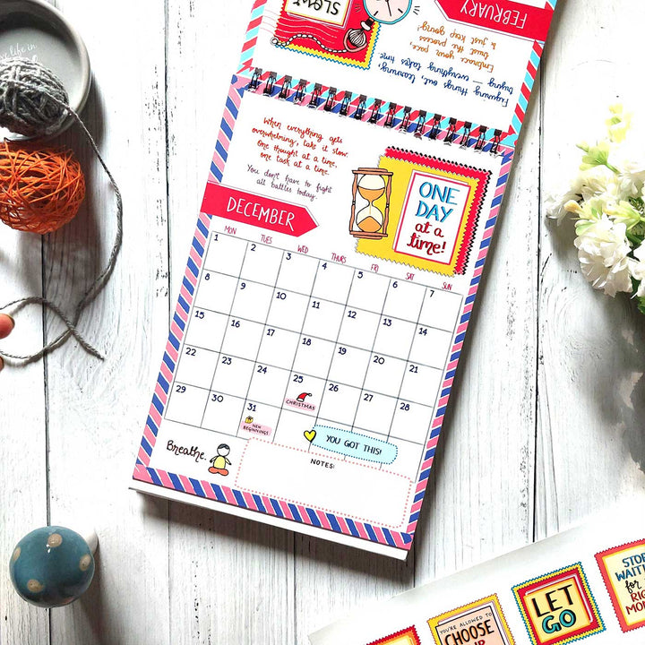 Notes to Self 2025 Spiral Calendar With Holidays | 10+ Freebies Included