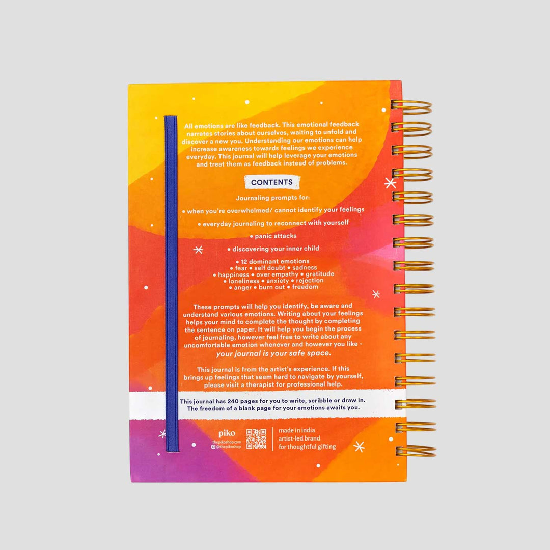 Self Exploration "Full Spectrum" Spiralbound Guided Journal With Free Postcards & Stickers | 240 Pages