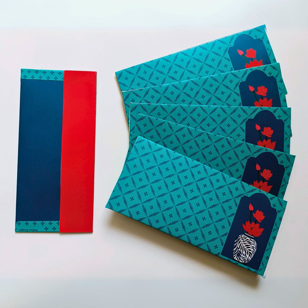 Printed Jaipuri Blue Pottery Envelopes