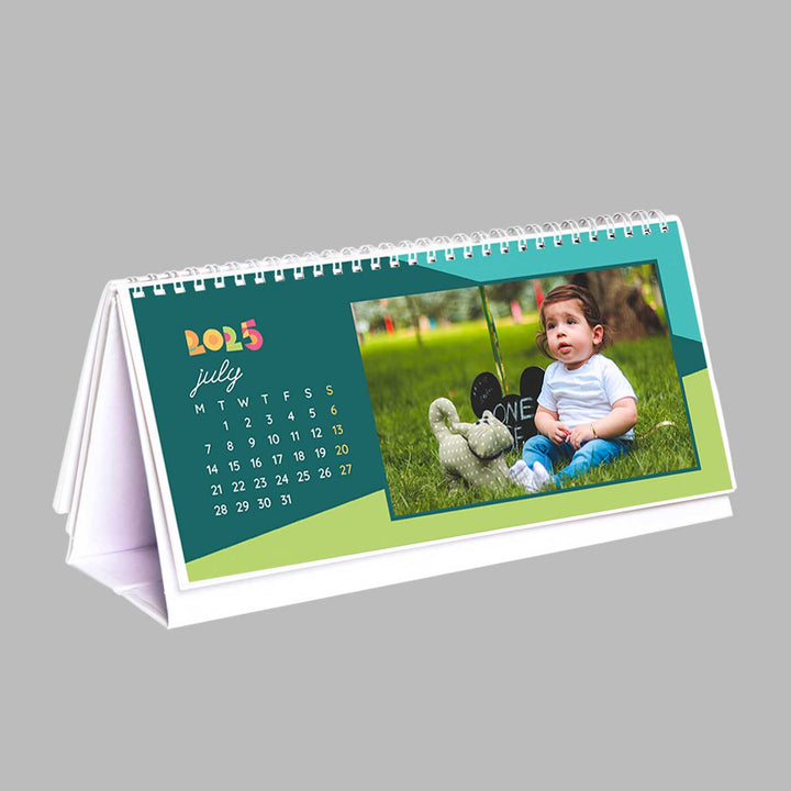 Photo Personalized Custom Glossy Finish 2025 Table Calender