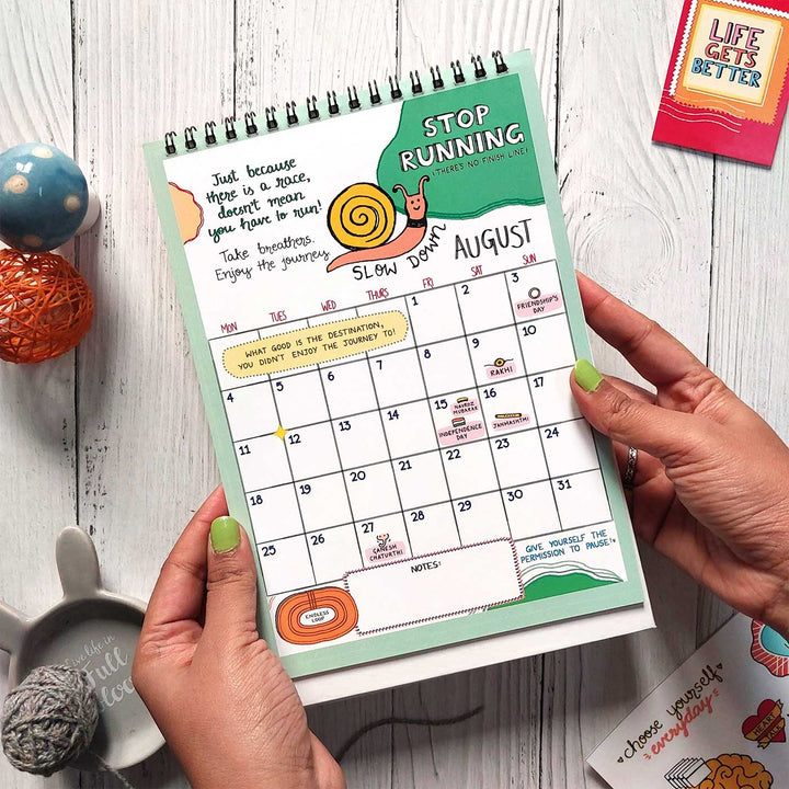 Self-care Contract 2025 Spiral Calendar With Holidays | 10+ Freebies Included