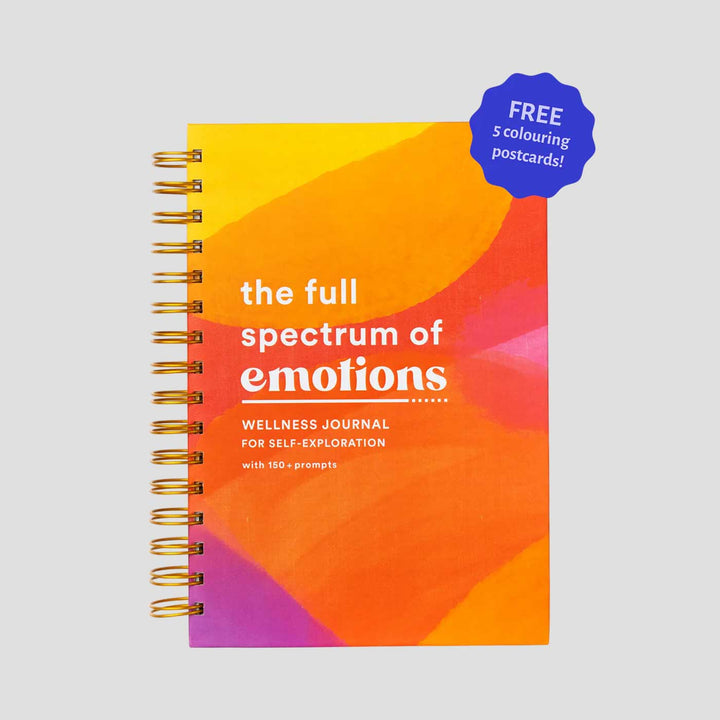 Self Exploration "Full Spectrum" Spiralbound Guided Journal With Free Postcards & Stickers | 240 Pages