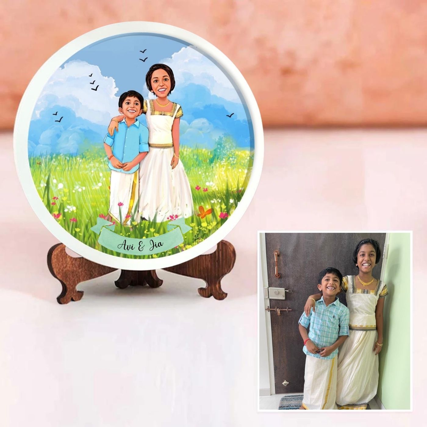 Buy Round Hanging Character Name Plates For Kids On Zwende