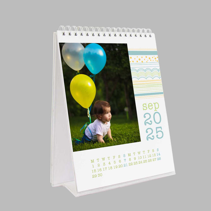 Photo Personalized 8 Inch Glossy Finish 2025 Table Calender